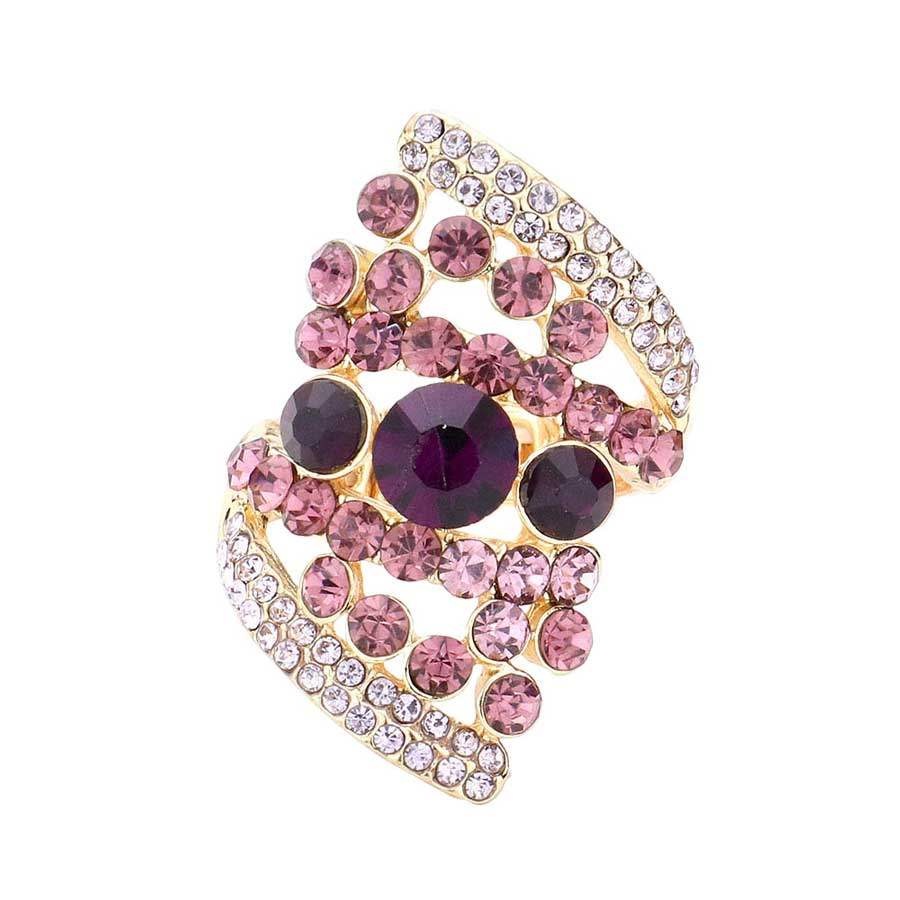 Bubble Stone Cluster Stretch Ring - Madeline Love - Flyclothing LLC
