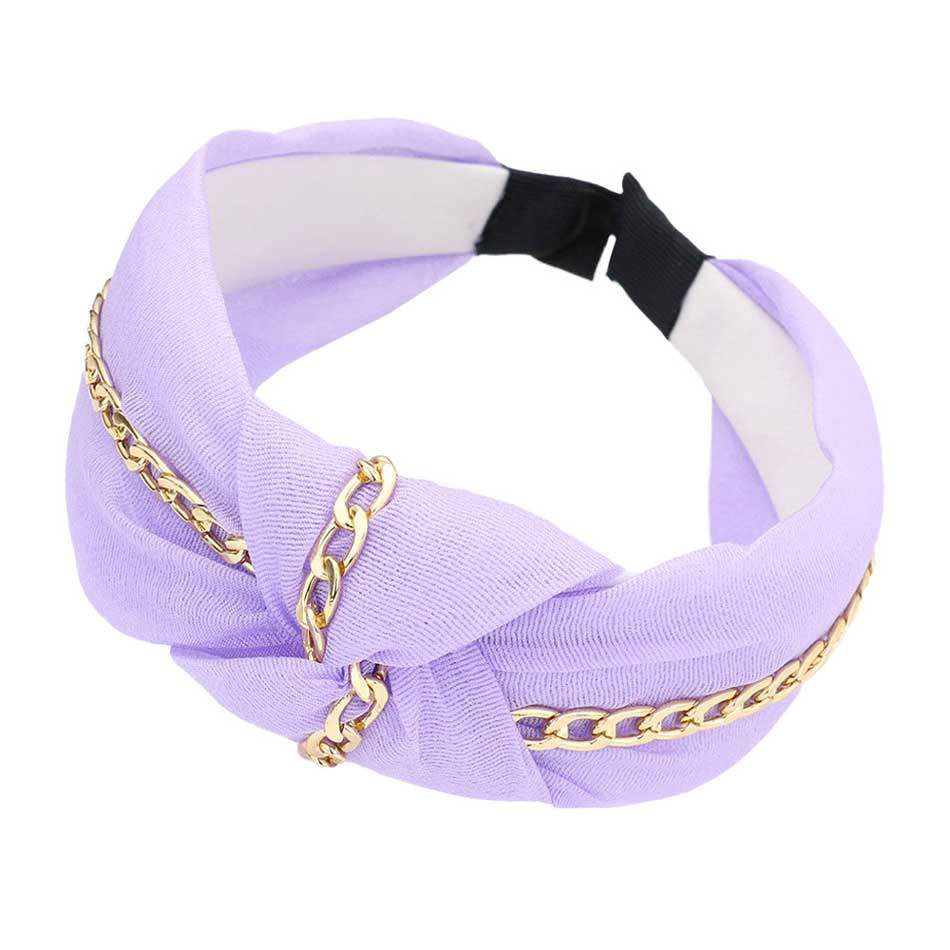 Chain Trim Knot Headband - Madeline Love - Flyclothing LLC