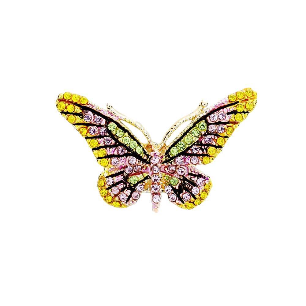 Crystal Pave Butterfly Stretch Ring - Madeline Love - Flyclothing LLC