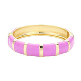 Enamel Bamboo Hinged Bangle Bracelet - Madeline Love - Flyclothing LLC