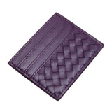 Faux Leather Basket Weave Card Holder Wallet - Madeline Love - Flyclothing LLC