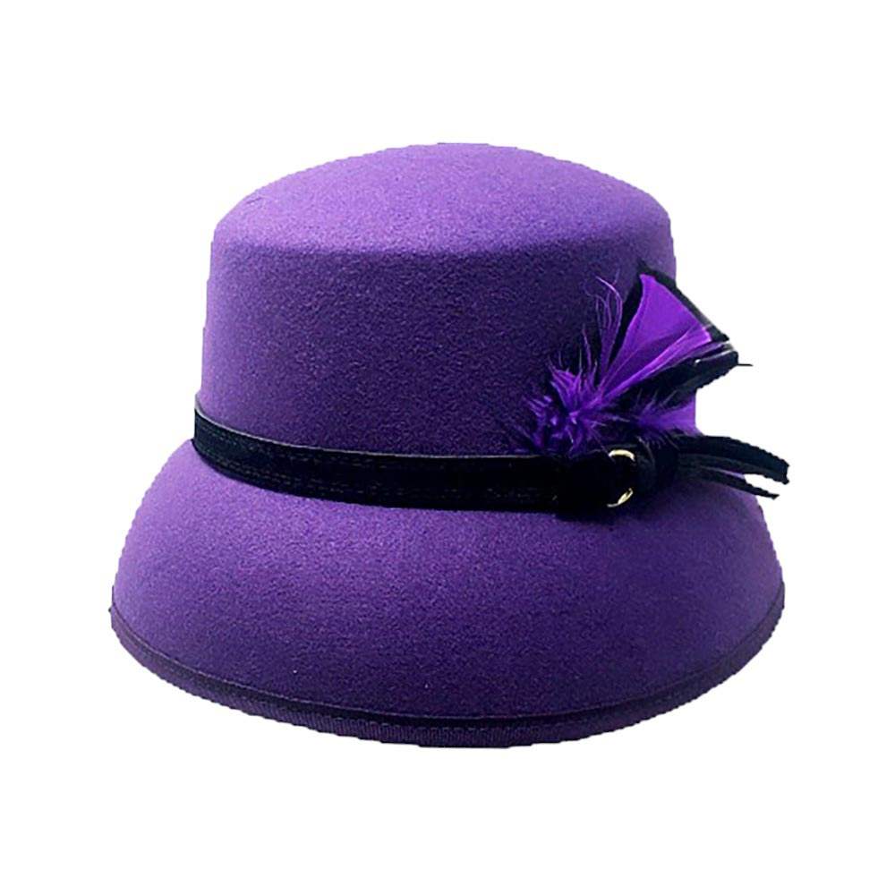 Feather Pointed Felt Hat - Madeline Love - Flyclothing LLC