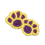 Felt Back Seed Beaded Paw Stud Earrings - Madeline Love - Flyclothing LLC
