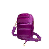 Glossy Puffer Rectangle Crossbody Bag - Madeline Love - Flyclothing LLC