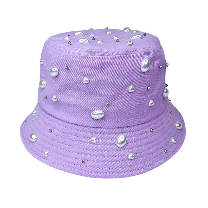 Pearl Embellished Bucket Hat - Madeline Love - Flyclothing LLC