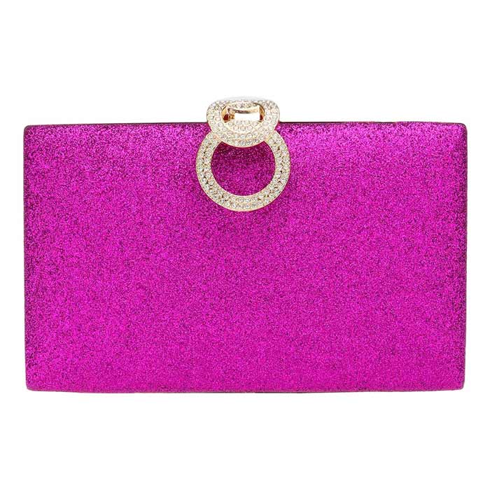 Shimmery Evening Clutch Crossbody Bag - Madeline Love - Flyclothing LLC
