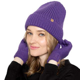 Solid Ribbed Cuff Beanie Hat - Madeline Love - Flyclothing LLC