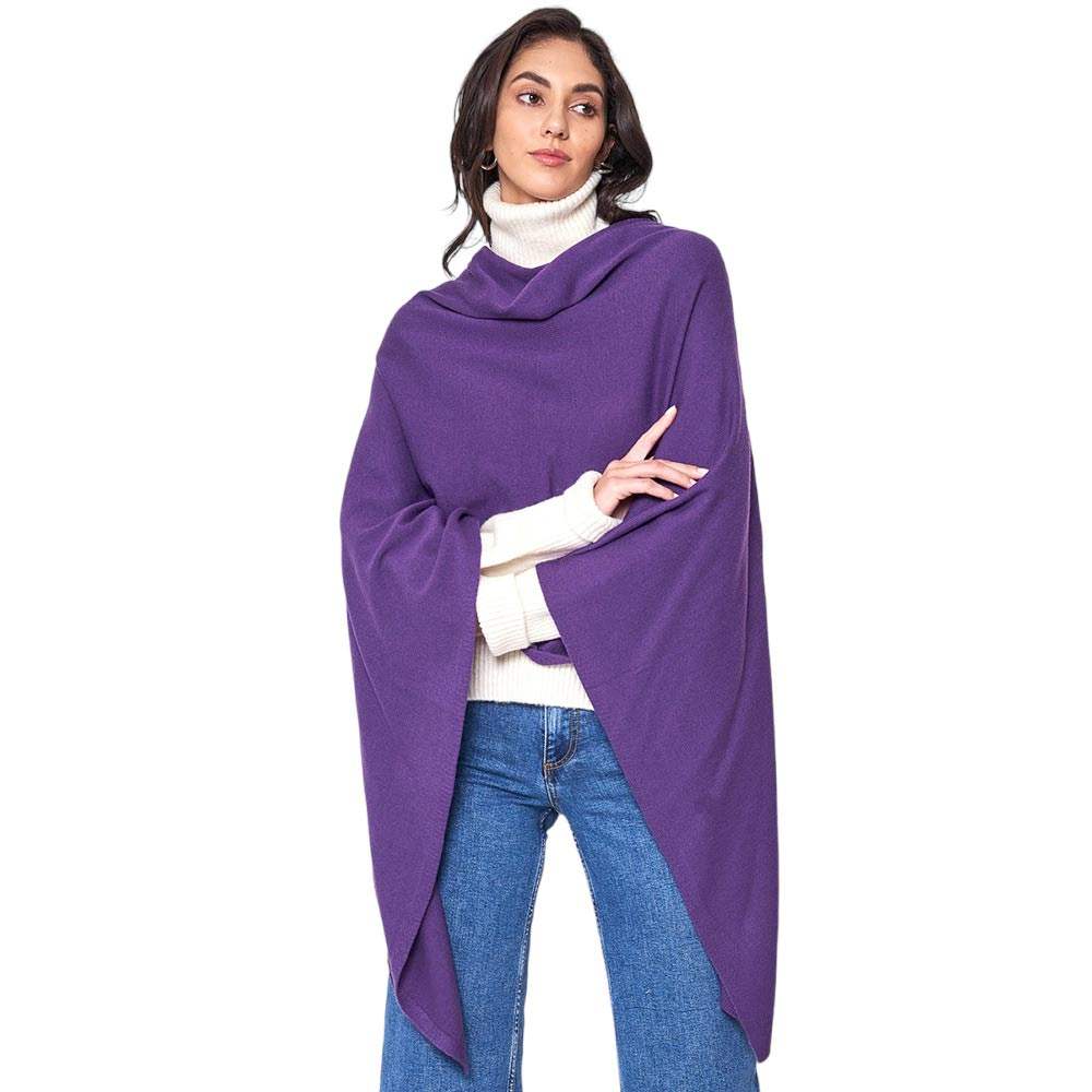 Solid Scarf Poncho - Madeline Love - Flyclothing LLC