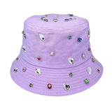 Stone Embellished Bucket Hat - Madeline Love - Flyclothing LLC