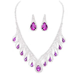 Teardrop Crystal Rhinestone Collar Necklace - Madeline Love - Flyclothing LLC