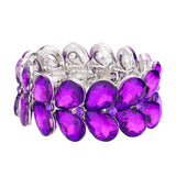 Teardrop Stone Embellished Evening Bracelet - Madeline Love - Flyclothing LLC