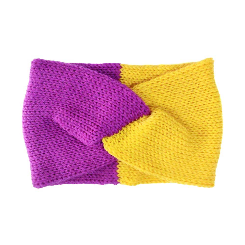 Game Day Two Tone Knit Earmuff Headband - Madeline Love - Flyclothing LLC