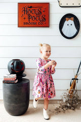 Purr-fectly Spooky 3/4 Sleeve Pocket Twirl Dress - Mila & Rose ® - Flyclothing LLC