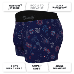 The Pyrotecnips | Naughty Fireworks Ball Hammock® Pouch Trunks Underwear - Shinesty
