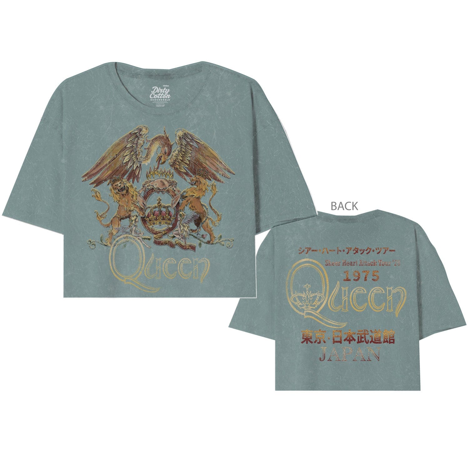 Queen Vintage Queen Japanese Oversize Crop Top - Queen
