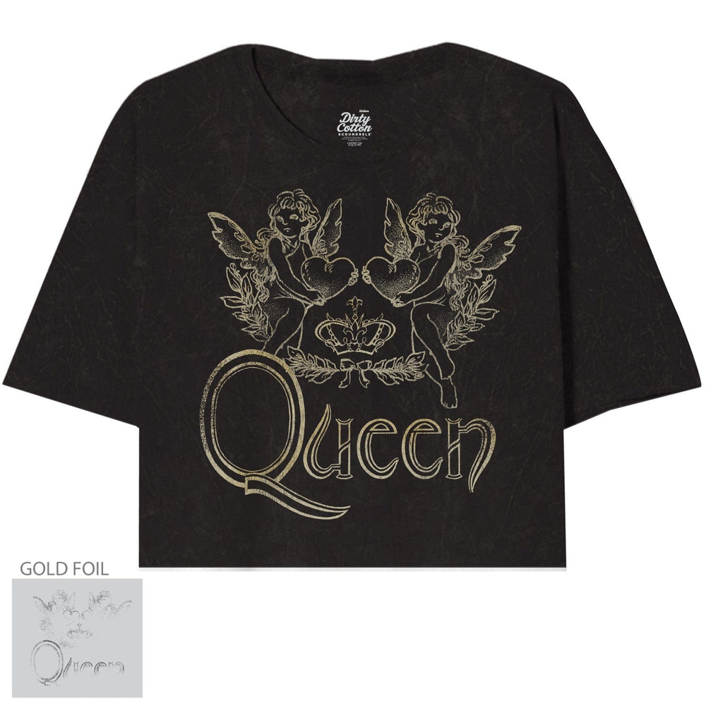 Queen Lovely Logo Oversize Crop Top - Queen
