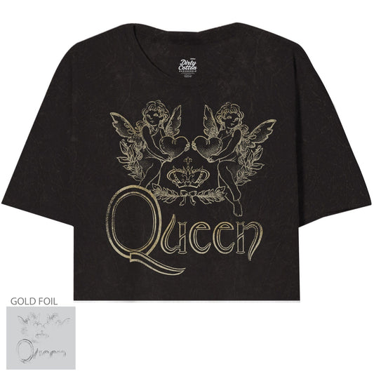 Queen Lovely Logo Oversize Crop Top - Queen