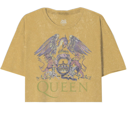 Queen Vintage Color Oversize Crop Top - Queen