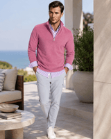 Voey Quarter Zip Sweatshirt - Wine - Buki - Flyclothing LLC