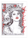 Black Market Art Company Lopez Queen Of Hearts Print
