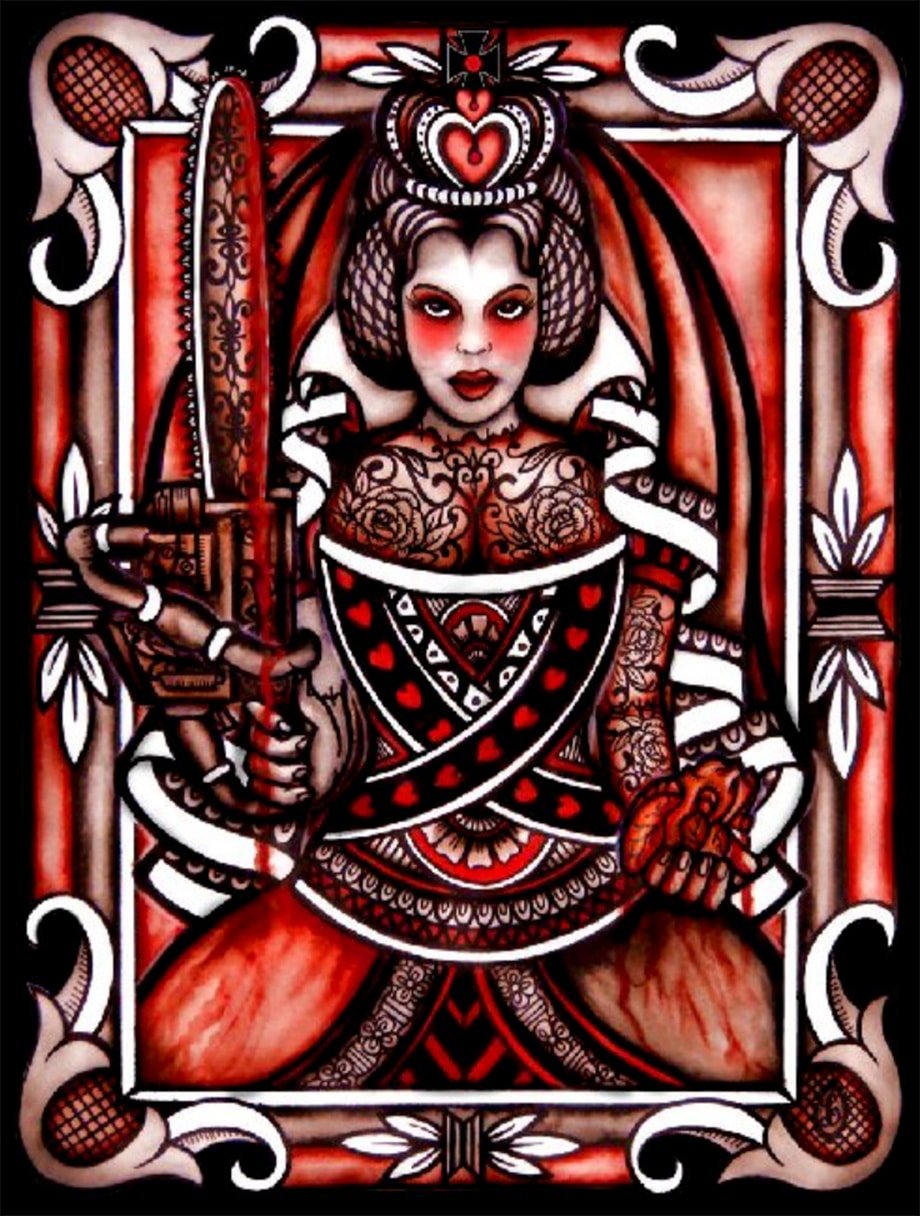 Black Market Art Company Queen of Hearts Print