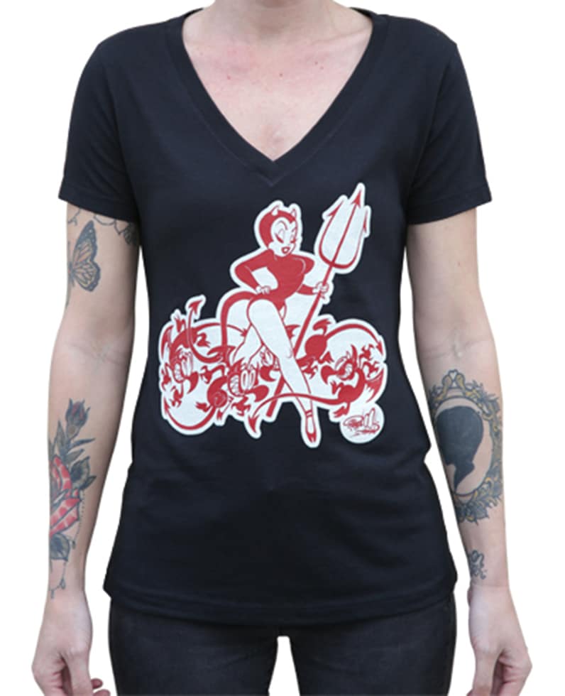 Black Market Art Company Queen of Pain Women's V-Neck T-Shirt