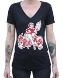 Black Market Art Company Queen of Pain Women's V-Neck T-Shirt