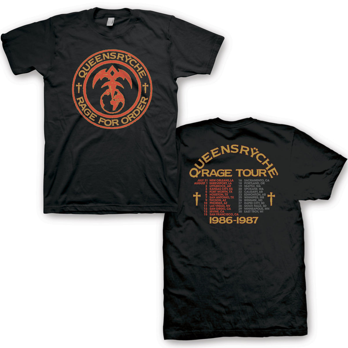 Queensryche Rage For Order Tour- T-Shirt