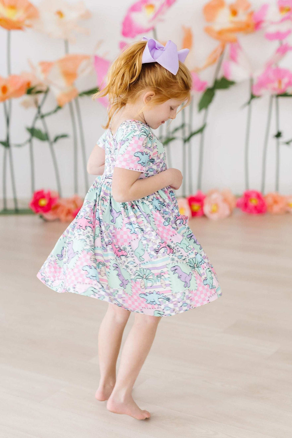 Quilted Dinos S/S Pocket Twirl Dress - Mila & Rose ® - Flyclothing LLC