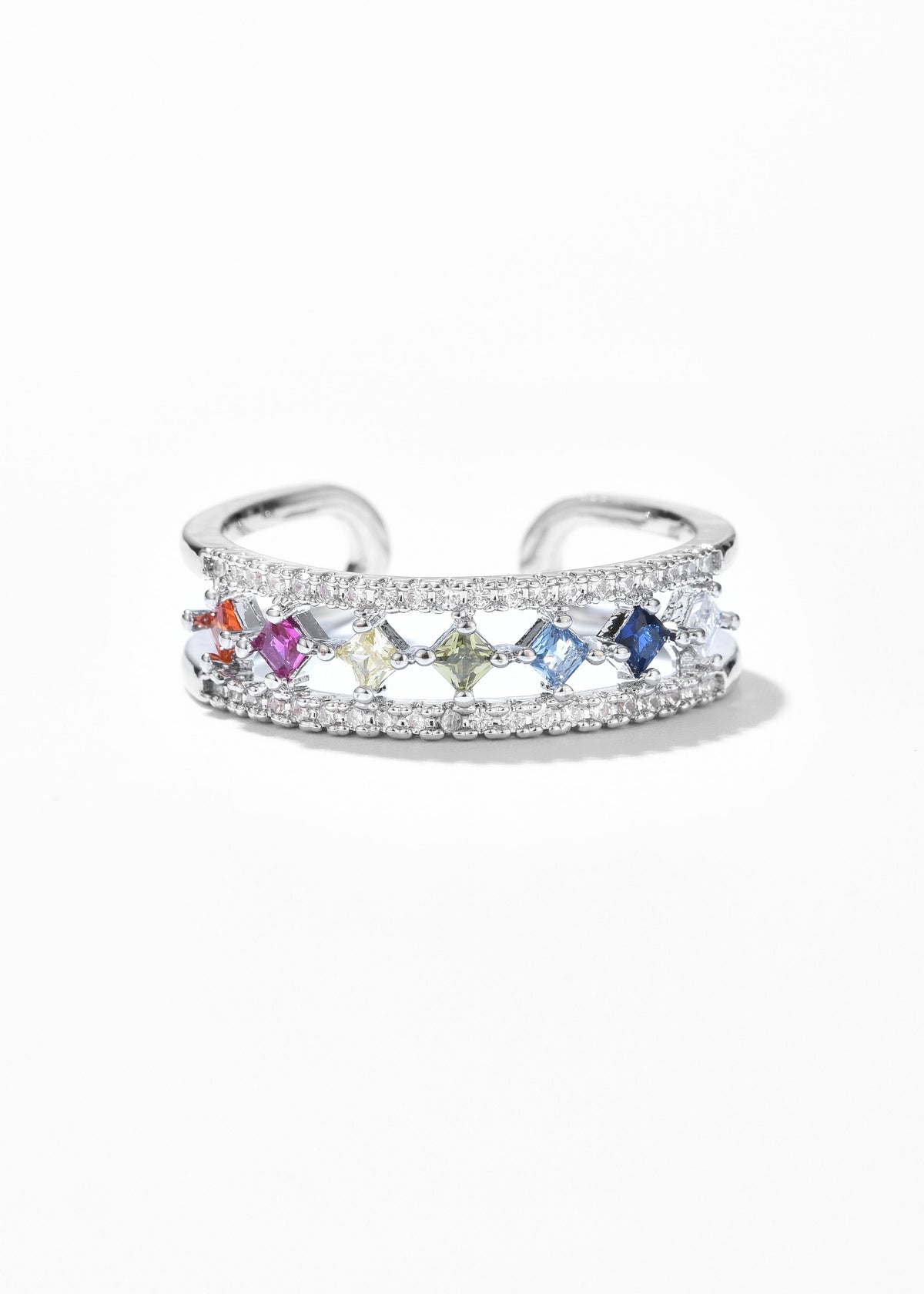 Rainbow Eternity Band Ring
