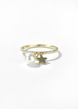 Gold Pearl Ring - Wimsico - Flyclothing LLC
