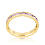 Stylish Lavender Crystal Eternity Ring - JGI