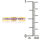 Stylish Lavender Crystal Eternity Ring - JGI