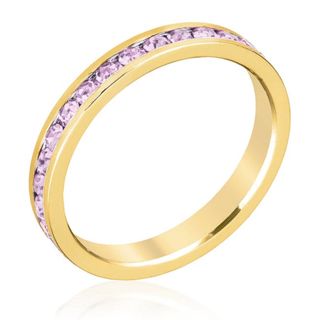 Stylish Lavender Crystal Eternity Ring - JGI
