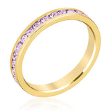 Stylish Lavender Crystal Eternity Ring - JGI