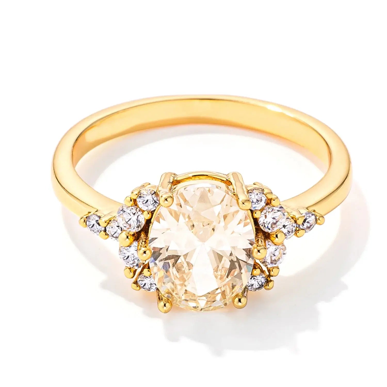 J GOODIN Canary Yellow CZ Gold-Plated Statement Ring - J GOODIN - Flyclothing LLC