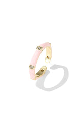 Pink Enamel Ring