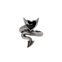 Alchemy Gothic Devil Heart Wrap Ring - Alchemy Gothic