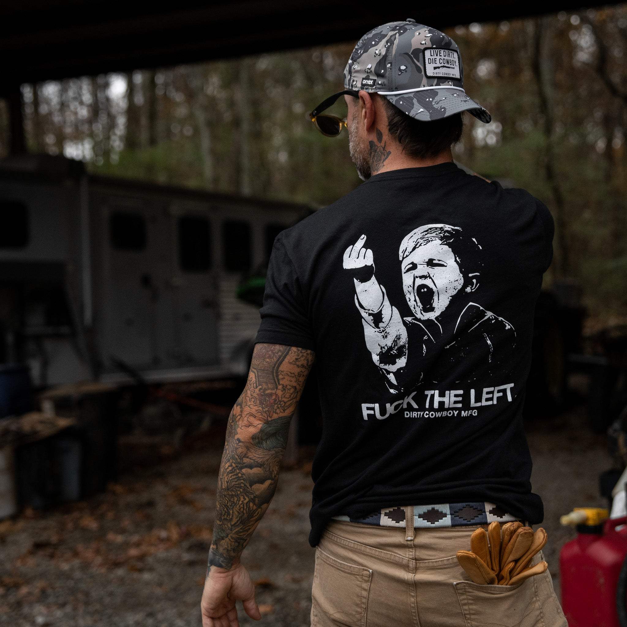 F*ck The Left Men's T-Shirt - DIRTY COWBOY USA - Flyclothing LLC