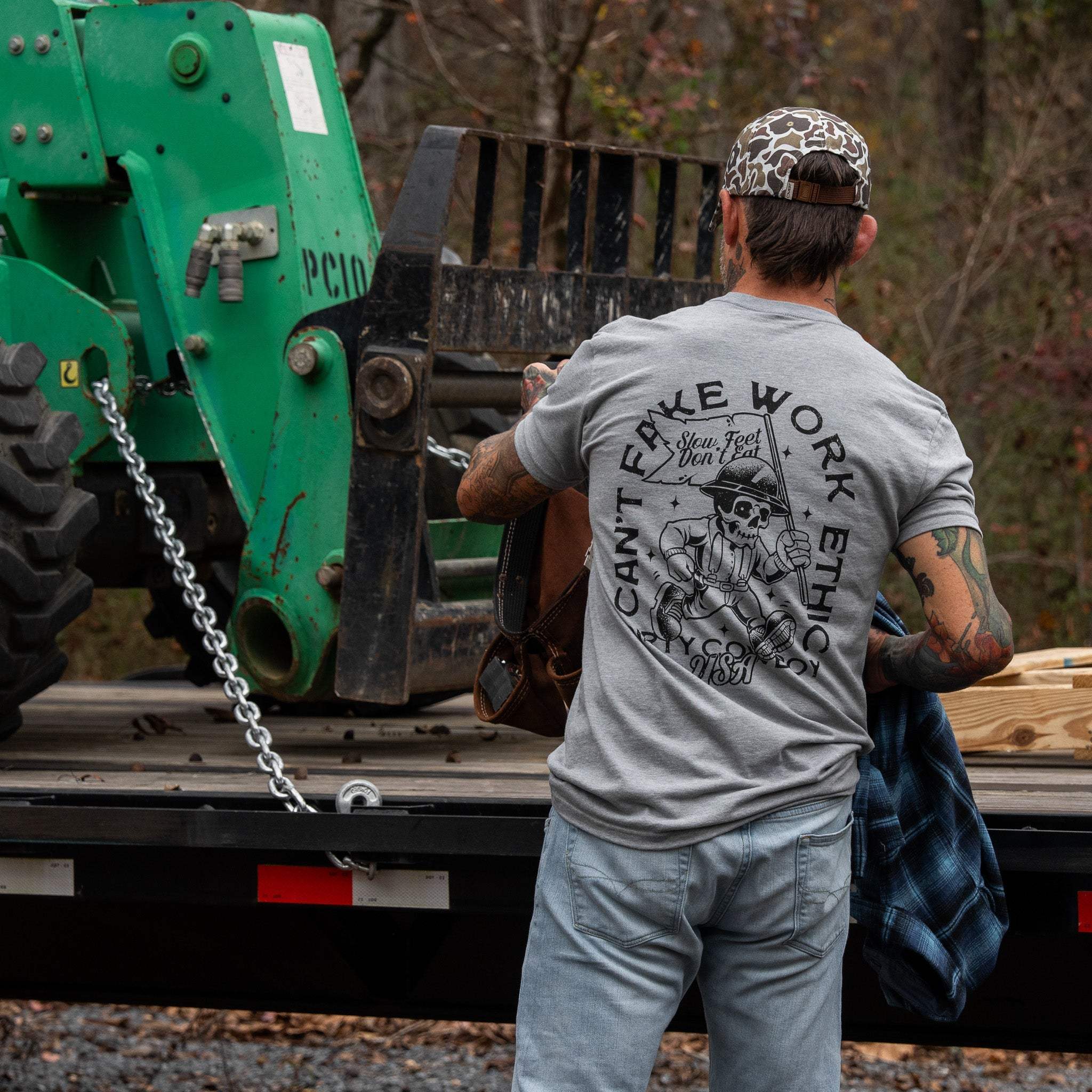 Can't Fake Work Ethic Men's T-Shirt - DIRTY COWBOY USA - Flyclothing LLC