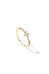 Blue Flower Gold Crown Ring - Wimsico - Flyclothing LLC