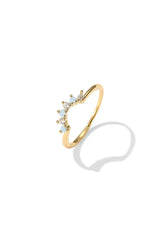 Blue Flower Gold Crown Ring - Wimsico - Flyclothing LLC