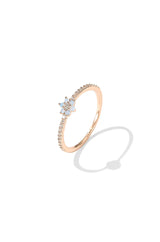 Blue Flower Gold Crown Ring - Wimsico - Flyclothing LLC