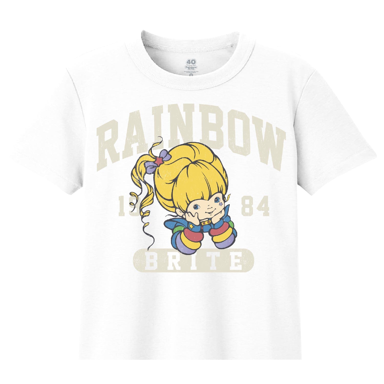 Rainbow Brite Collegiate Baby Tee - Rainbow Brite