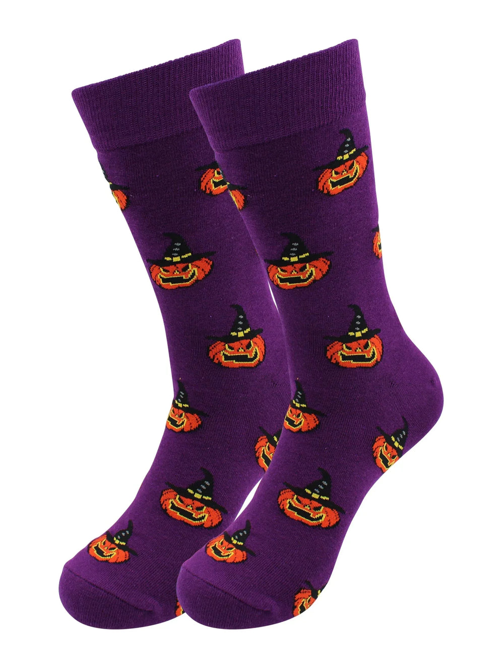 Witch's Pumpkin Halloween Socks - Comfy Cotton for Men & Women - Real Sic - Flyclothing LLC