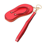 Faux Leather Flip-flop Mini Wristlet Bag Charm Coin Purse - Madeline Love - Flyclothing LLC