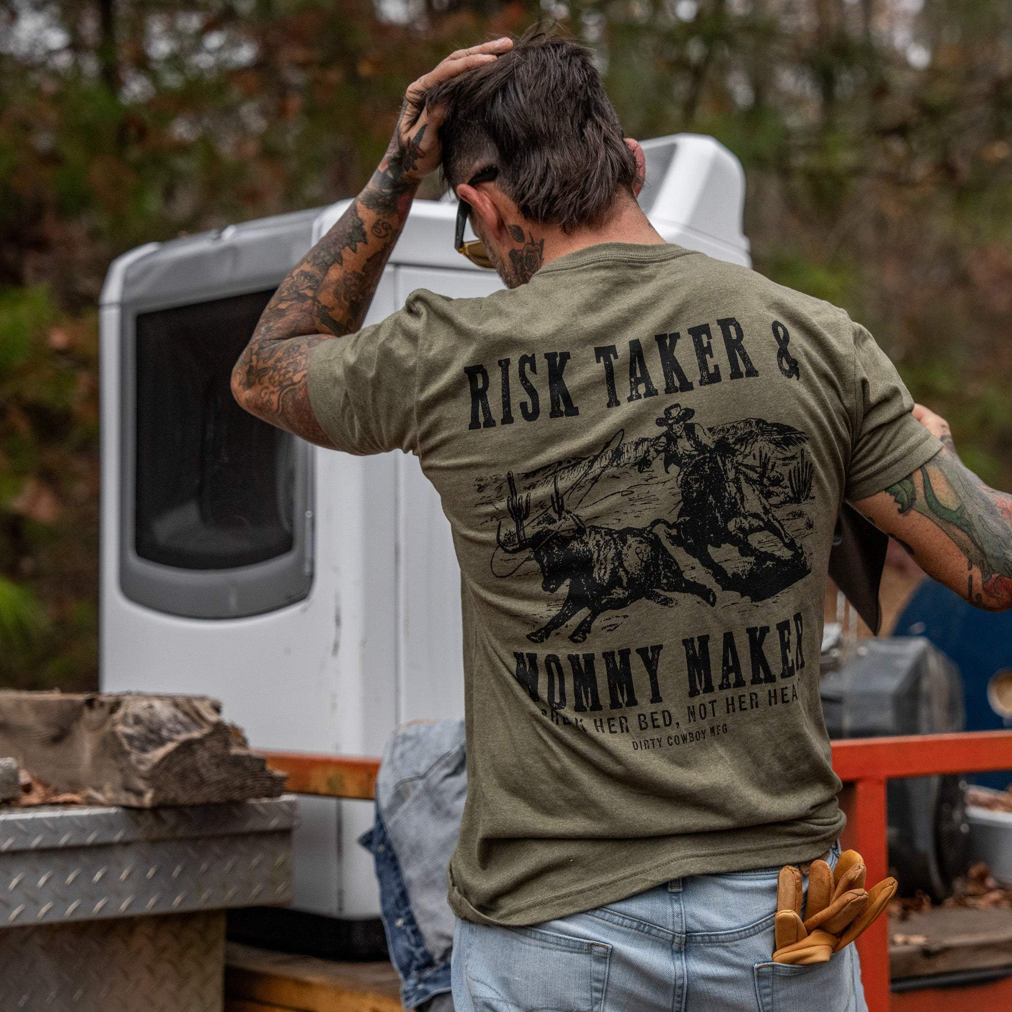 Risk Taker & Mommy Maker Men's T-Shirt - DIRTY COWBOY USA - Flyclothing LLC