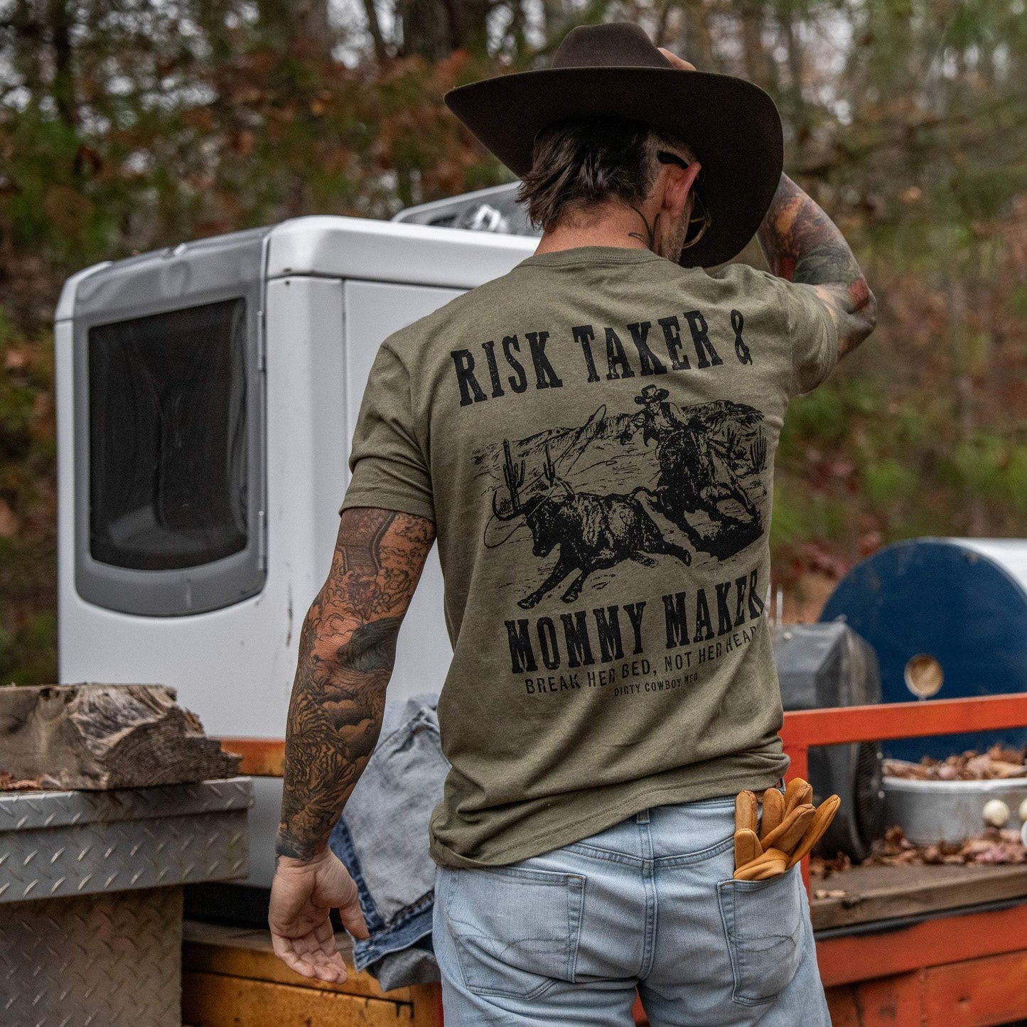 Risk Taker & Mommy Maker Men's T-Shirt - DIRTY COWBOY USA - Flyclothing LLC