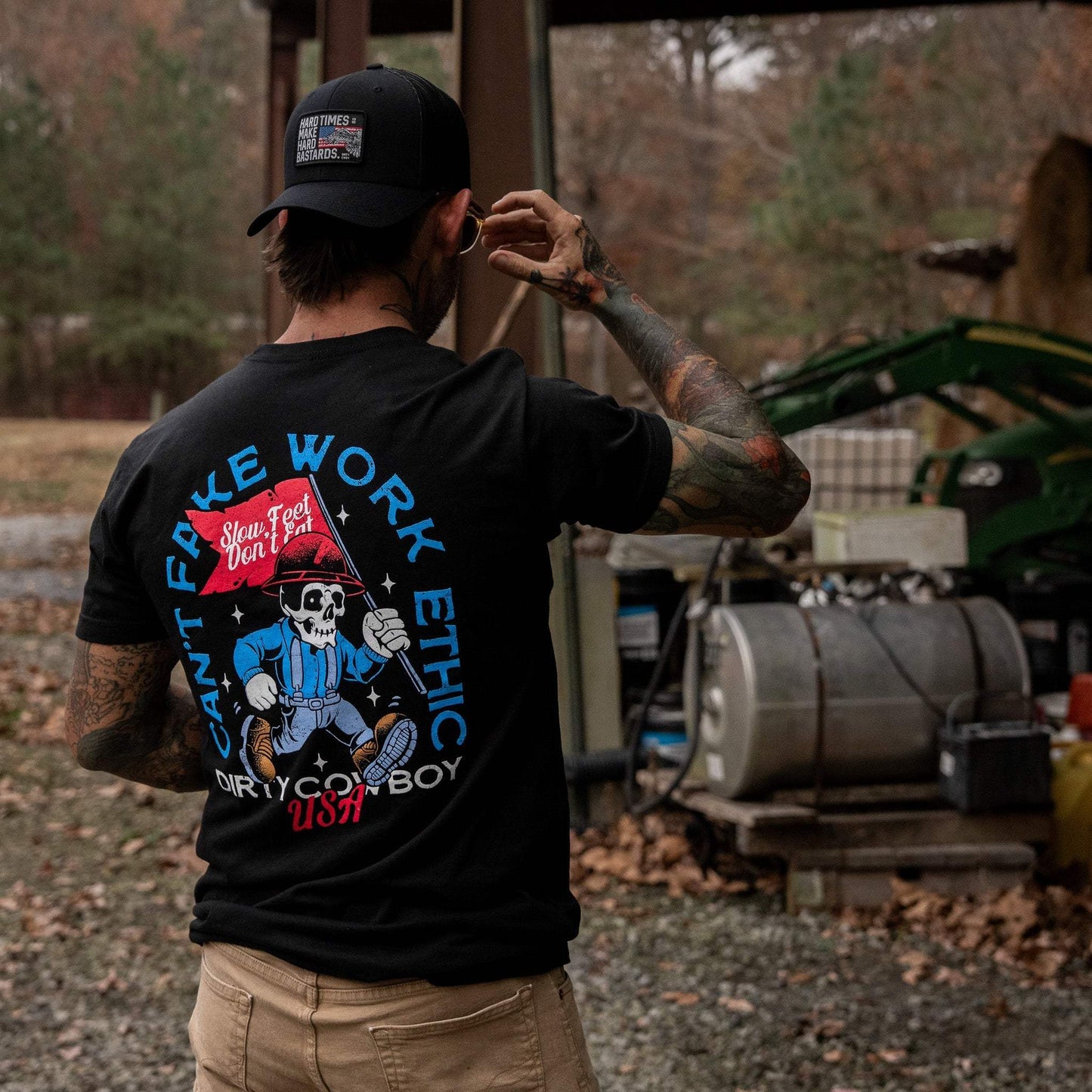 Can't Fake Work Ethic Men's T-Shirt - DIRTY COWBOY USA - Flyclothing LLC
