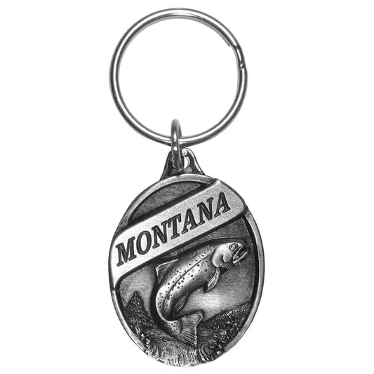 Montana Trout Antiqued Keyring - Siskiyou Originals - Flyclothing LLC